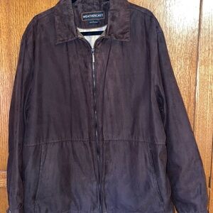 Men’s Weathercast Brown Suede Jacket. Size Large